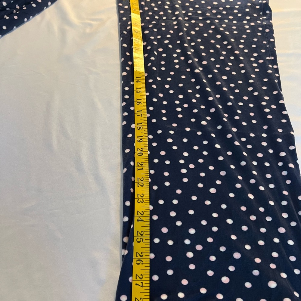 Nautica Two Piece Blue Pink Polka Dots Cozy Velour PJ Sleepwear Set Fall Winter - Picture 14 of 16